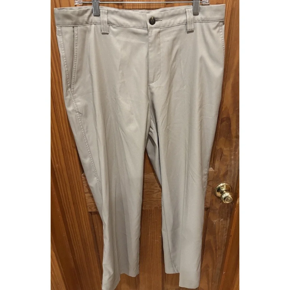 Adidas ClimaCool Stretch Golf Pants Mens 34x32 Khaki Beige Performance Outdoor